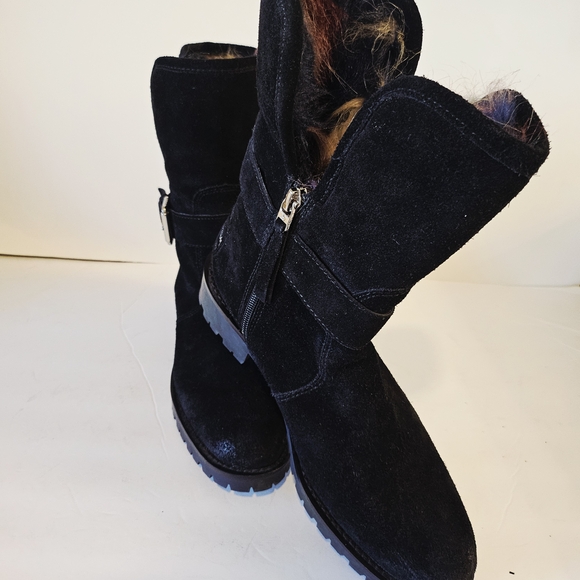 Sam Edelman Black Suede Winter Boots - Picture 6 of 12